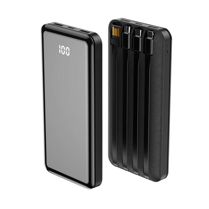 Forever TB-411 External Battery, 10000mAh, 10W, 1 x Lightning - 1 x microUSB - 1 x USB-C - 2 x USB-A, Black