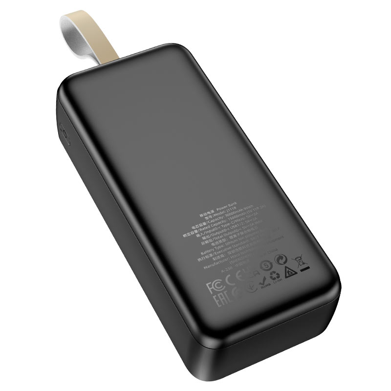 HOCO J111B External Battery, 30000mAh, 10W, 2 x USB-A, Black