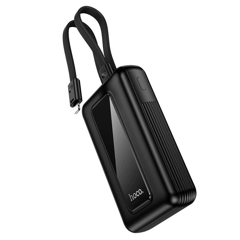 HOCO J162 External Battery, 10000mAh, 22.5W, QC + PD, 1 x Lightning - 1 x USB-A - 2 x USB-C, Black
