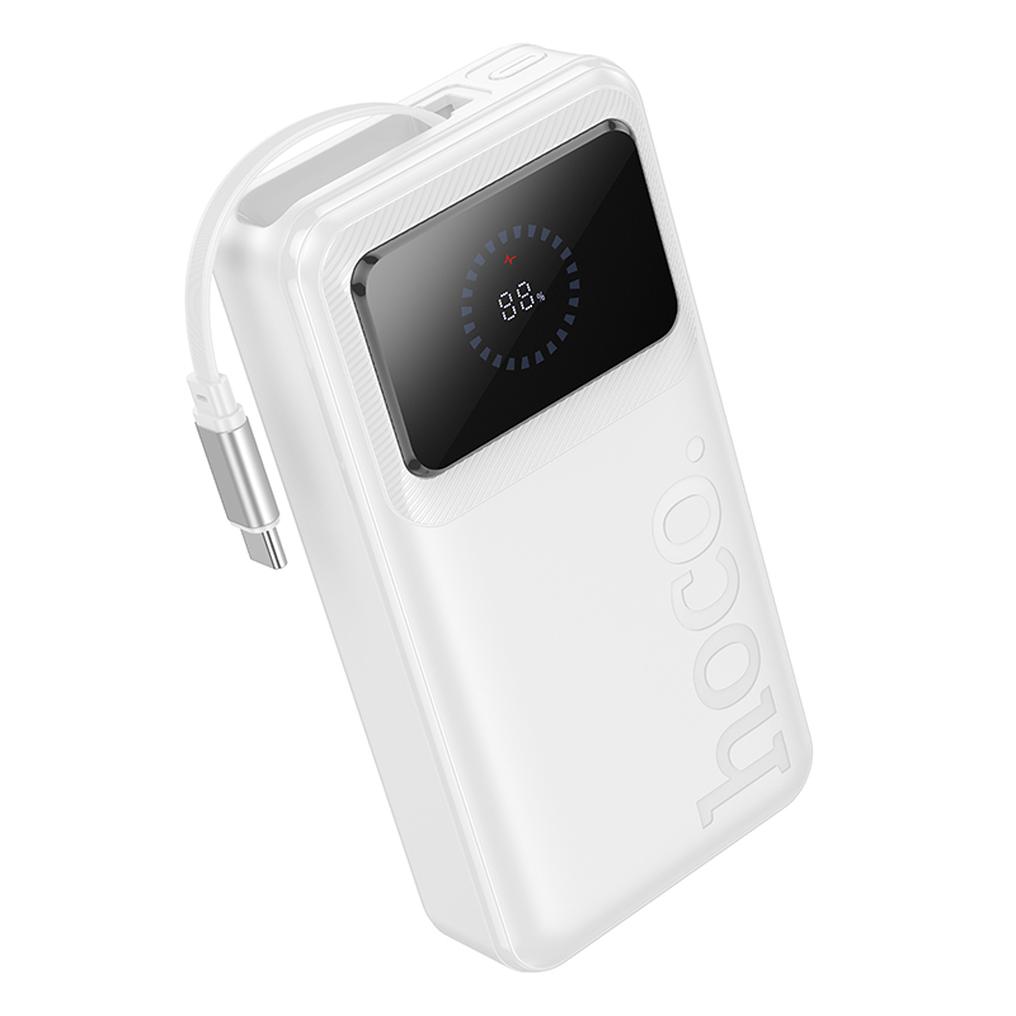 HOCO Q41 External Battery, 20000mAh, 22.5W, QC + PD, 1 x USB-A - 2 x USB-C, White
