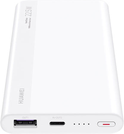 Huawei SuperCharge External Battery, 10000mAh, 22.5W, QC + PD, 1 x USB-A - 1 x USB-C, White 55034445