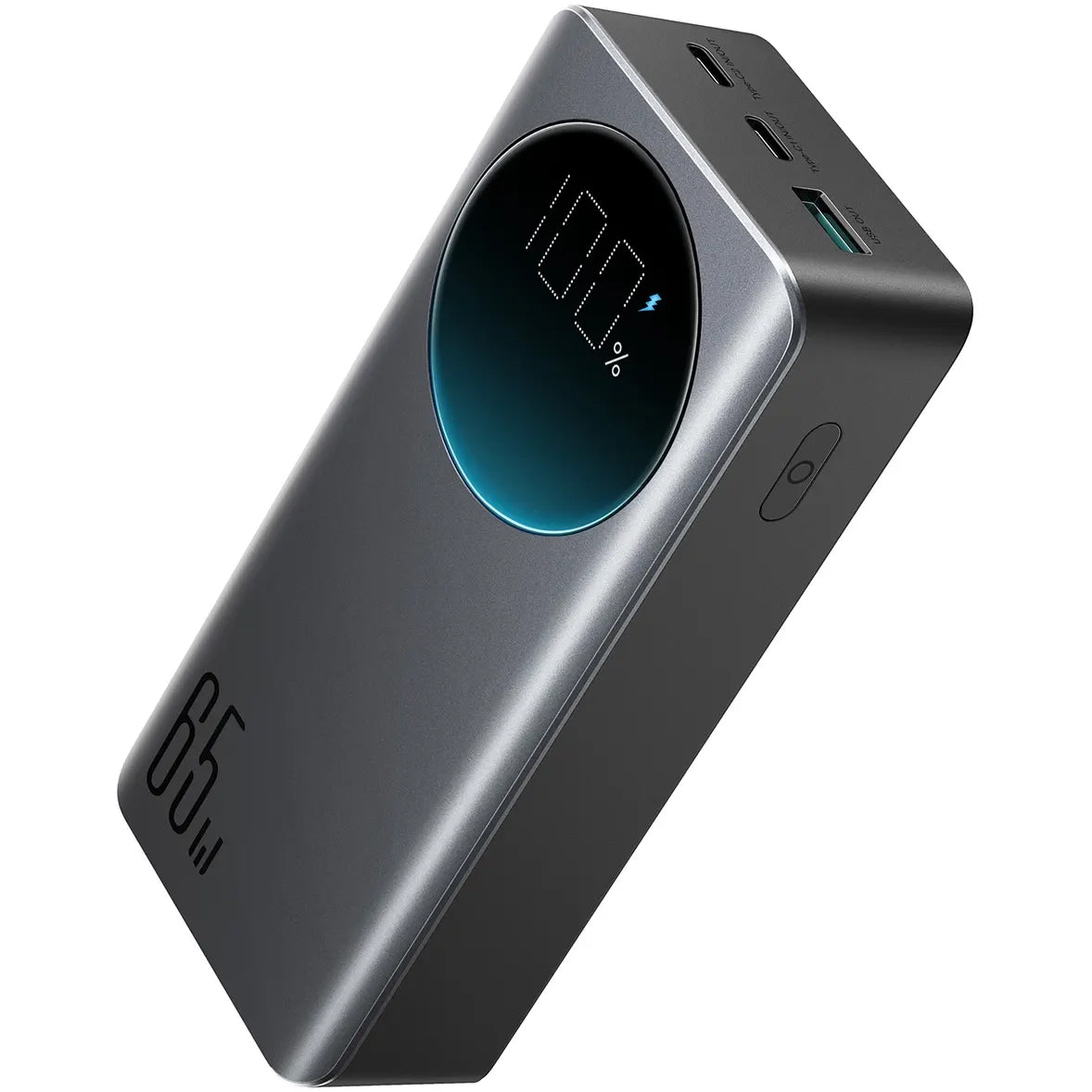 External Battery Joyroom JR-PBF05, 30000mAh, 65W, QC + PD, 1 x USB-A - 2 x USB-C, Black