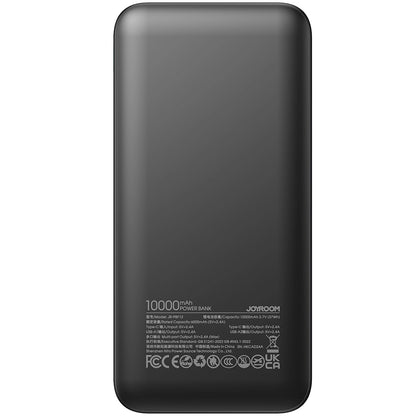 External Battery Joyroom JR-PBF12, 10000mAh, 12W, 1 x USB-C - 2 x USB-A, Black