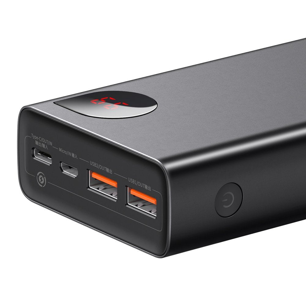 Baseus Adaman External Battery, 20000mAh, 65W, QC + PD, 1 x USB-C - 2 x USB-C, Black PPIMDA-D01