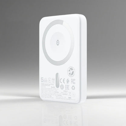 Acefast M25 Wireless External Battery, 5000mAh, 20W, PD + FQI, 1 x QI - 1 x USB-C, White