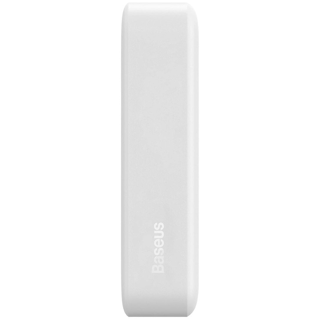 Baseus Magnetic Mini Wireless External Battery, 20000mAh, 20W, PD + FQI, 1 x QI - 1 x USB-C, White PPCX150002