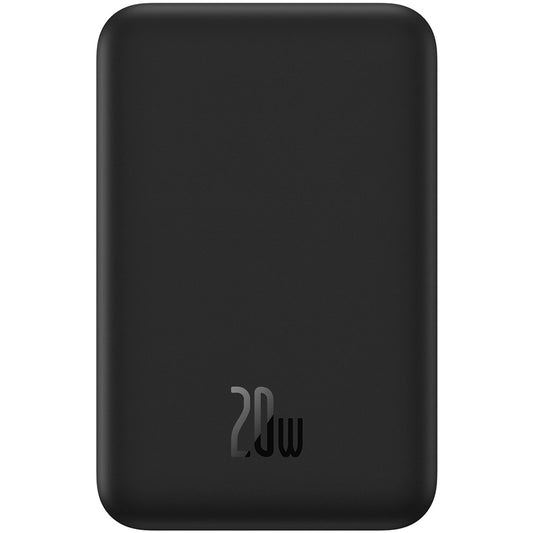 Baseus Magnetic Mini Wireless External Battery, 20000mAh, 20W, PD + FQI, 1 x QI - 1 x USB-C, Black PPCX150001