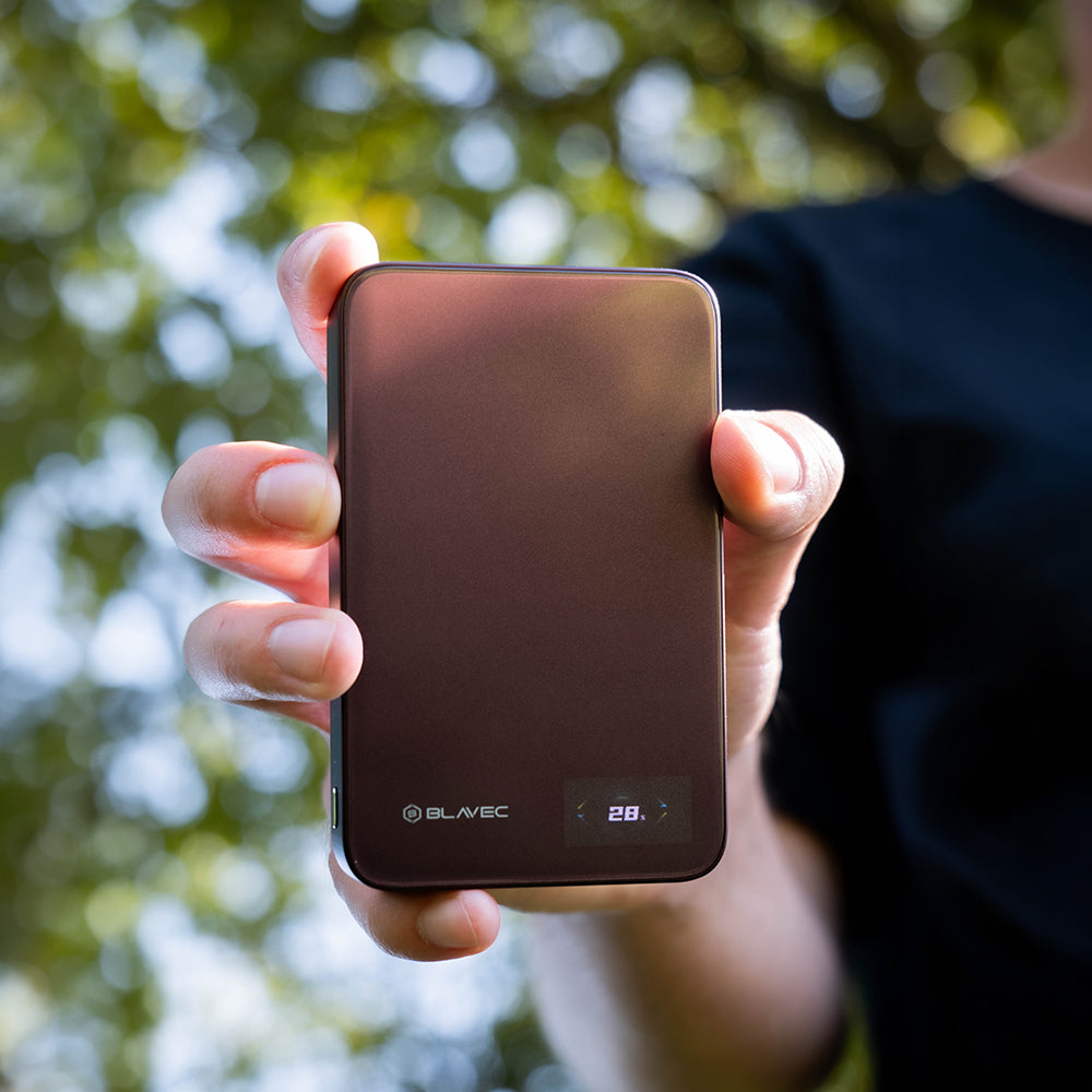 Blavec BJ-04 Slim Wireless Power Bank, 10000mAh, 22.5W, PD + FQI, 1 x QI - 1 x USB-C, Purple