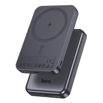 Wireless External Battery HOCO J160, 5000mAh, 10W, 1 x QI - 1 x USB-C, Gray