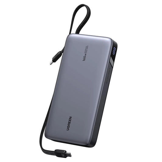UGREEN PB726 External Battery (55995B), 25000mAh, 165W, QC + PD, 1 x USB-A - 3 x USB-C, Gray