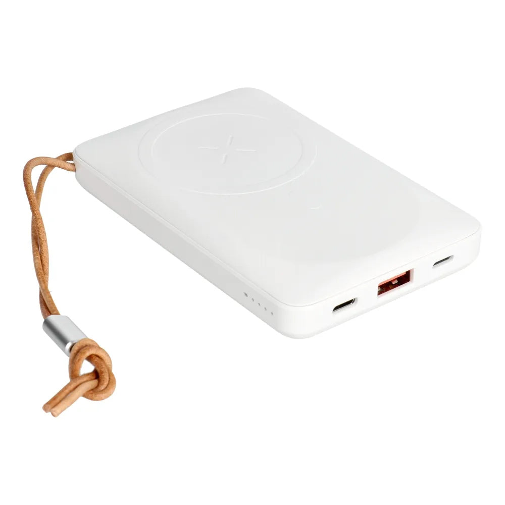 Veger VP1151 / W1151 Wireless External Battery, 10000mAh, 22.5W, QC + PD + FQI, 1 x QI - 1 x USB-A - 1 x USB-C, White