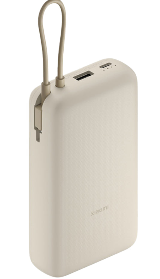 Xiaomi External Battery, 20000mAh, 33W, QC + PD, 1 x USB-A - 2 x USB-C, Beige BHR8851GL