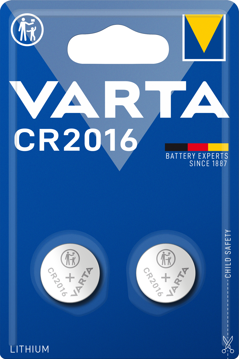 Varta Battery, CR2016, Set of 2 pieces