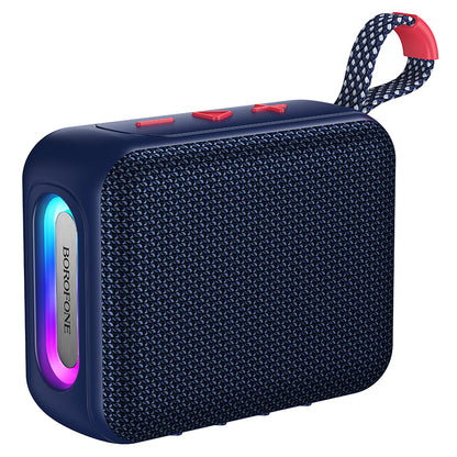Borofone BR106 Felicitous Portable Bluetooth Speaker, 8W, TWS, RGB, Navy Blue