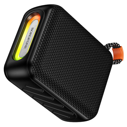 Borofone BR106 Felicitous Portable Bluetooth Speaker, 8W, TWS, RGB, Black