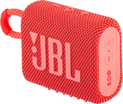 JBL GO 3 Portable Bluetooth Speaker, 4.2W, Pro Sound, Waterproof, Red JBLGO3RED