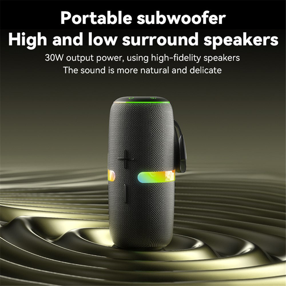 Yesido YSW22 Portable Bluetooth Speaker, 30W, RGB, Waterproof, Black