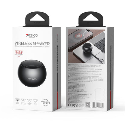Yesido YSW33 Bluetooth Speaker, 3W, Black