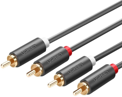 UGREEN AV104 Audio Cable, 2 x RCA - 2 x RCA, 5m, Black