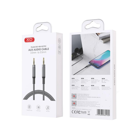 Audio Cable 3.5mm - 3.5mm XO Design NB-R279C, 1m, Black