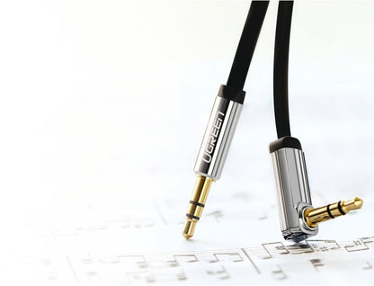 UGREEN AV119 Angled 3.5mm - 3.5mm Audio Cable, 5m, Black