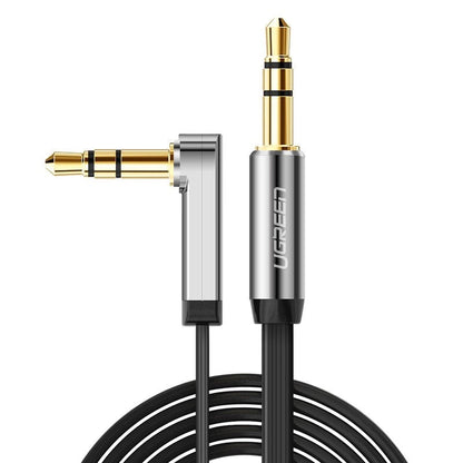 Audio Cable 3.5mm - 3.5mm UGREEN AV119 Angled, 0.5m, Black 