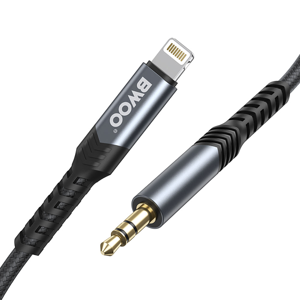 Lightning Audio Cable - 3.5mm BWOO BO-AUX068, 1.2m, Black