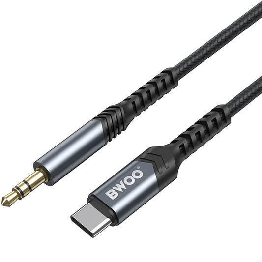 Audio Cable USB-C - 3.5mm BWOO BO-AUX066, 1.2m, Black