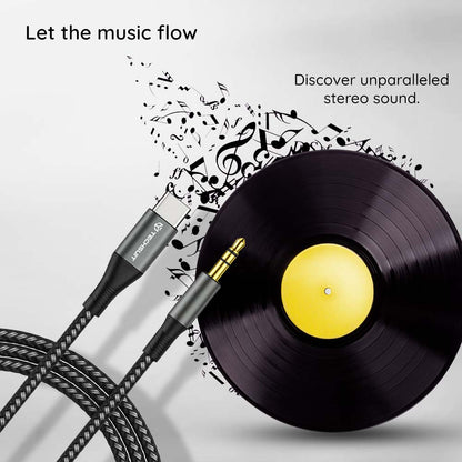 USB-C to 3.5mm Techsuit AC16 NexaSound Audio Cable, 1m, Gray