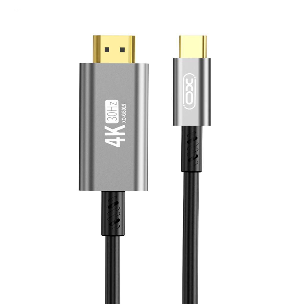 USB-C to HDMI Audio and Video Cable XO Design GB019, 1.8m, Black