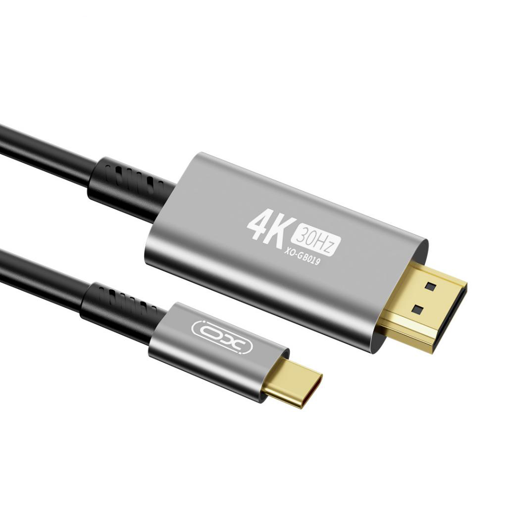 USB-C to HDMI Audio and Video Cable XO Design GB019, 1.8m, Black
