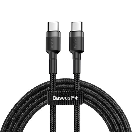 Data and Charging Cable USB-C - USB-C Baseus Coffee, 60W, 2m, Black CATKLF-HG1