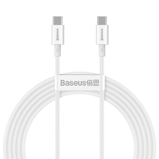 Data and Charging Cable USB-C - USB-C Baseus Superior Series, 100W, 2m, White CATYS-C02