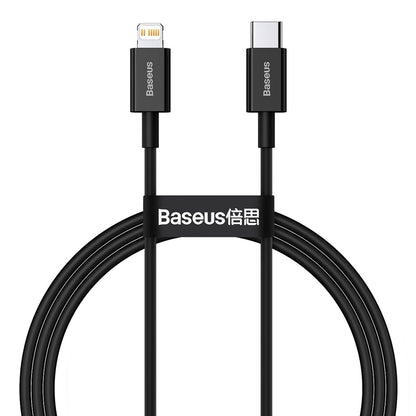 Data and Charging Cable USB-C - Lightning Baseus Superior Series, 20W, 1m, Black CATLYS-A01