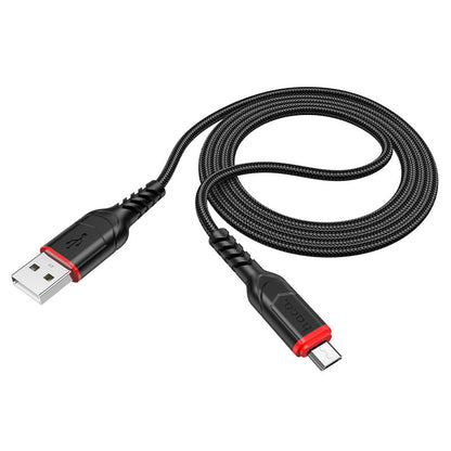 HOCO X59 Victory USB-A - microUSB Data and Charging Cable, 18W, 1m, Black