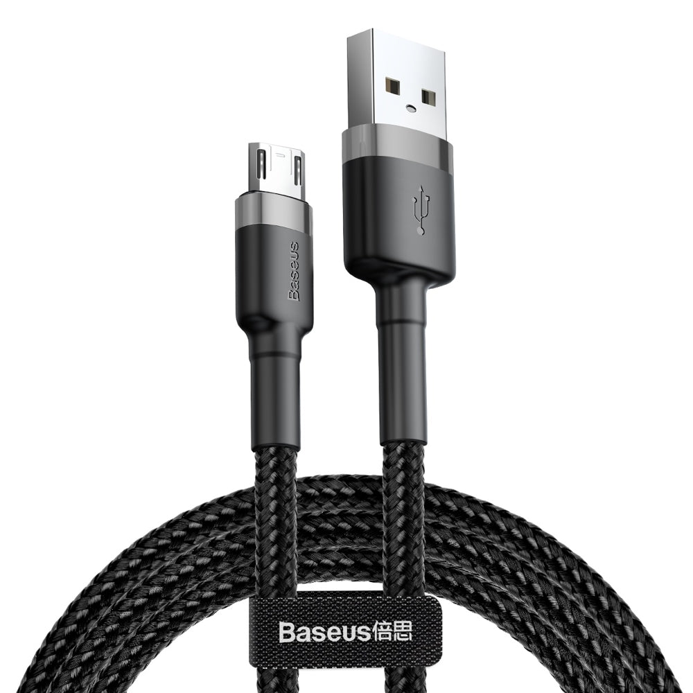 Data and Charging Cable USB-A - microUSB Baseus Coffee, 18W, 1m, Gray CAMKLF-BG1