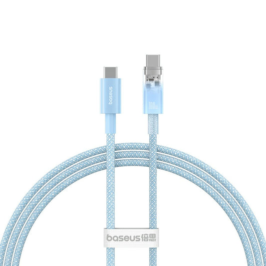 Data and Charging Cable USB-A - USB-C Baseus Explorer, 100W, 2m, Blue CATS010503