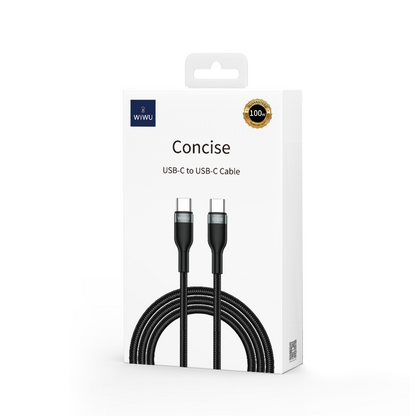 USB-C Data and Charging Cable - USB-C WiWu Wi-C017, 100W, 1.2m, Black