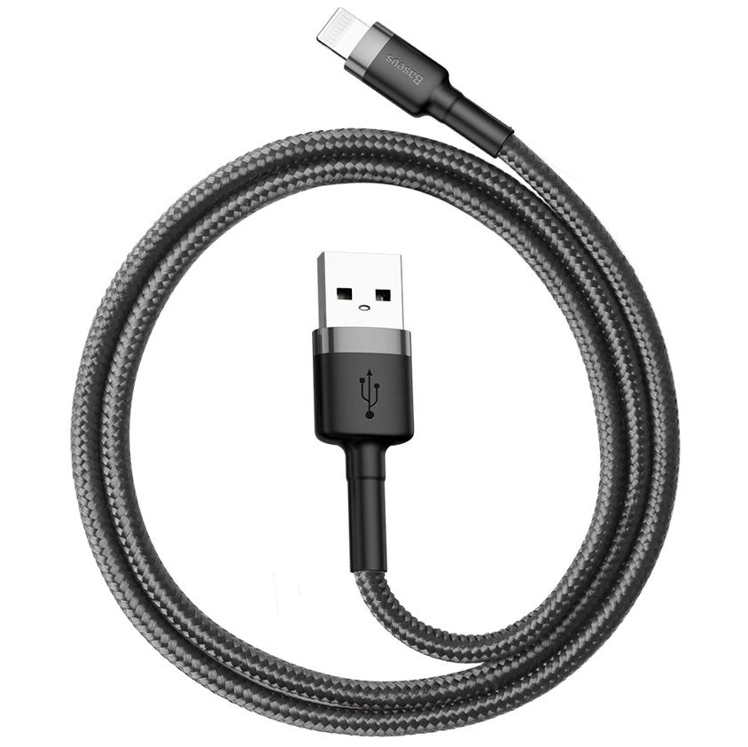 Data and Charging Cable USB-A - Lightning Baseus Coffee, 18W, 0.5m, Gray CALKLF-AG1