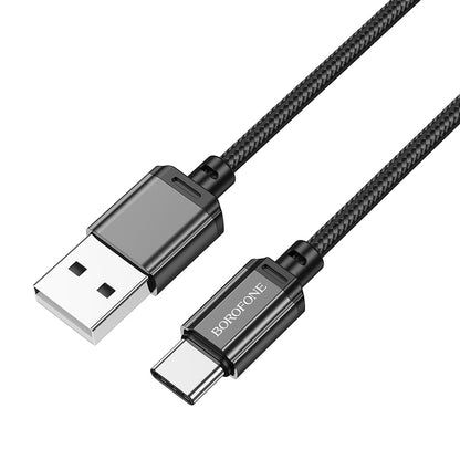 Borofone BX87 Sharp USB-A - USB-C Data and Charging Cable, 60W, 1m, Black