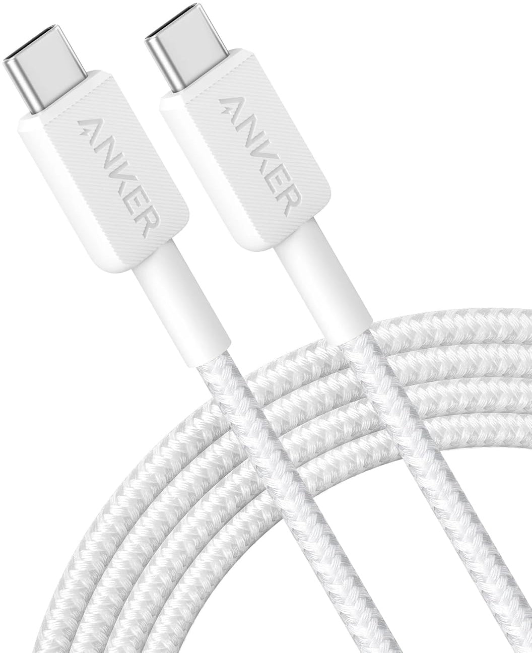 Data and Charging Cable USB-C - USB-C Anker 322, 60W, 0.9m, White A81F5G21