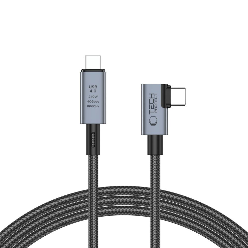 USB-C Data and Charging Cable - USB-C Tech-Protect Ultraboost Max L, 240W, 1.5m, Gray