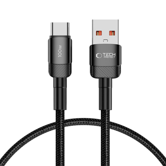 Tech-Protect Ultraboost EVO USB-A - USB-C Data and Charging Cable, 100W, 0.5m, Black