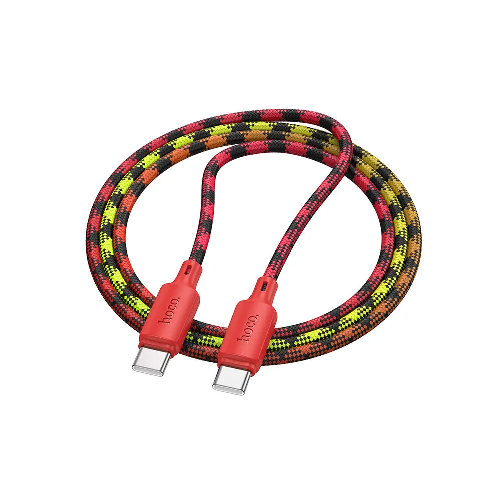 USB-C Data and Charging Cable - USB-C HOCO X116, 60W, 1m, Red