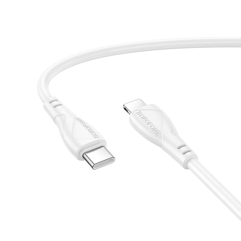 USB-C Data and Charging Cable - USB-C Borofone BX121 Energy, 60W, 1m, White