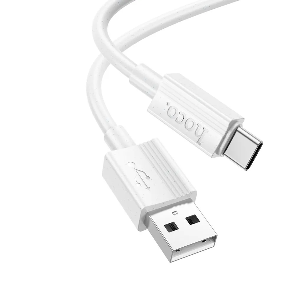 USB-A to USB-C Data and Charging Cable HOCO X107, 18W, 1m, White