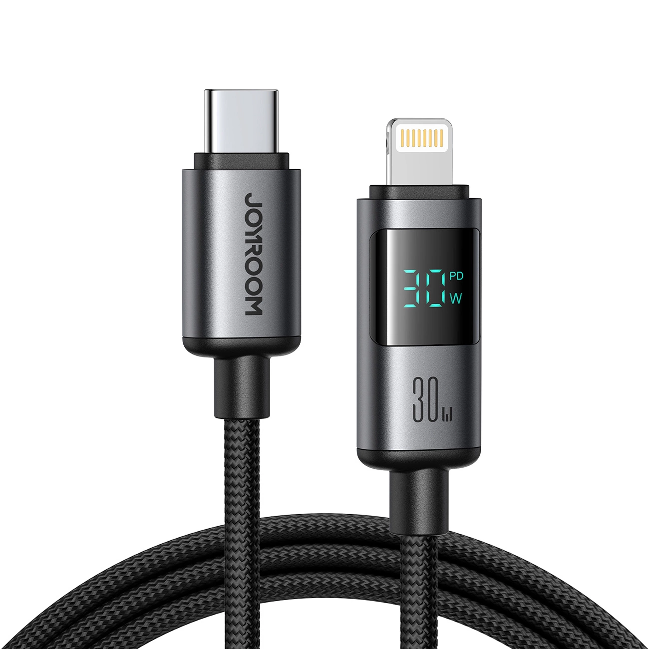 USB-C to Lightning Data and Charging Cable Joyroom S-A16 Pro Prism Display, 30W, 1.2m, Black