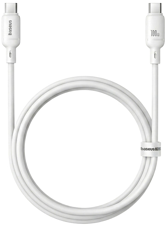 USB-C to USB-C Data and Charging Cable Baseus Silky, 100W, 1m, White P10377704213-00