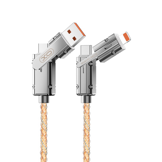 USB-C / USB-A - USB-C / Lightning XO Design NB276 Data and Charging Cable, 60W, 1m, Gray