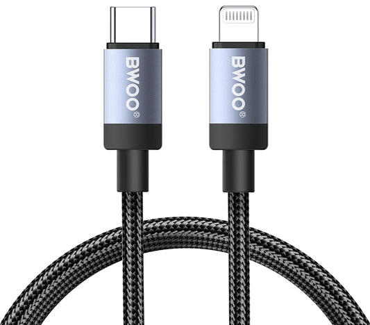 USB-C to Lightning Data and Charging Cable BWOO BO-X401CL, 30W, 1m, Black